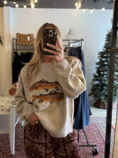 Trout Graphic Sweater