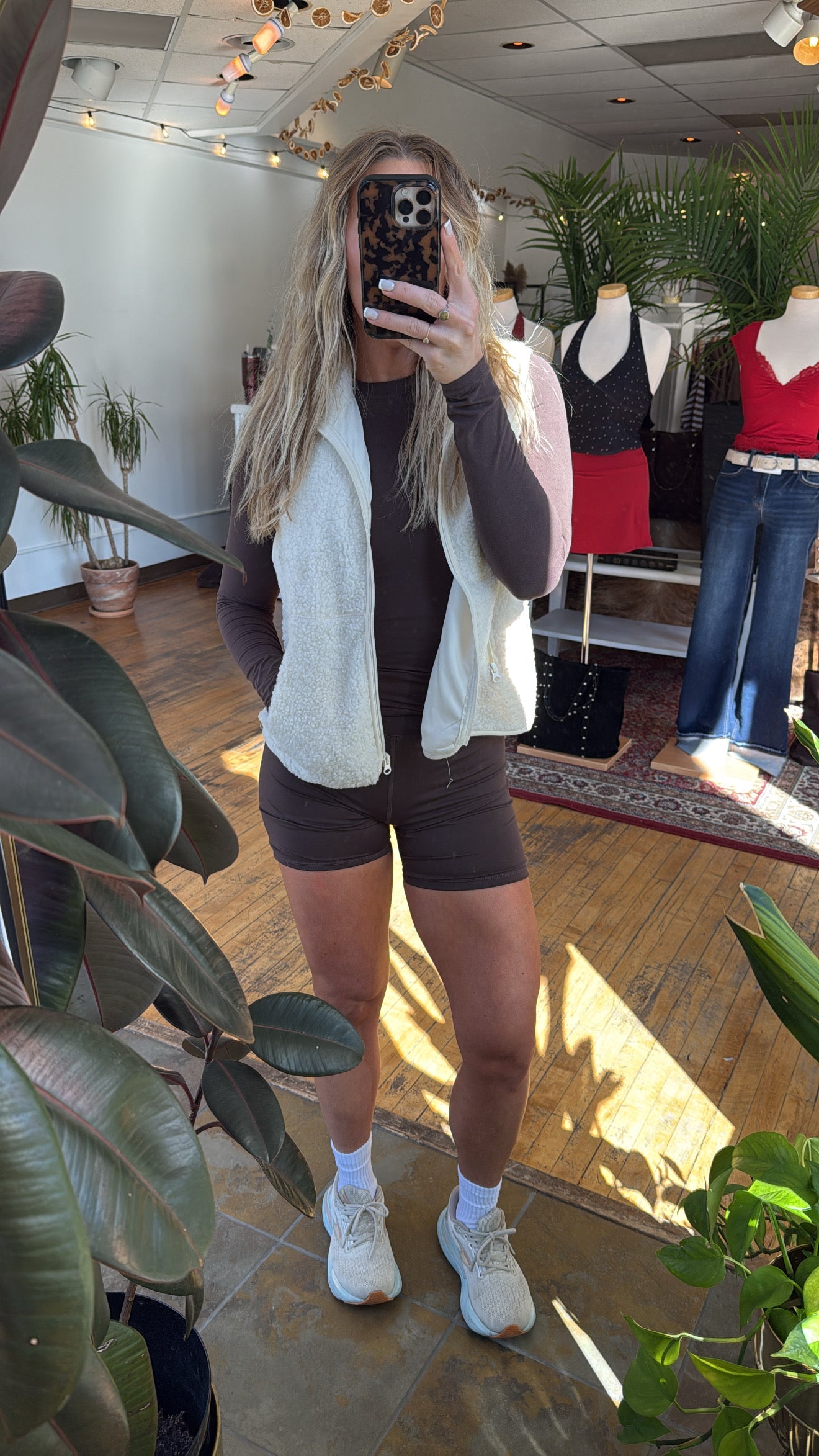 Cream Mock Neck Vest