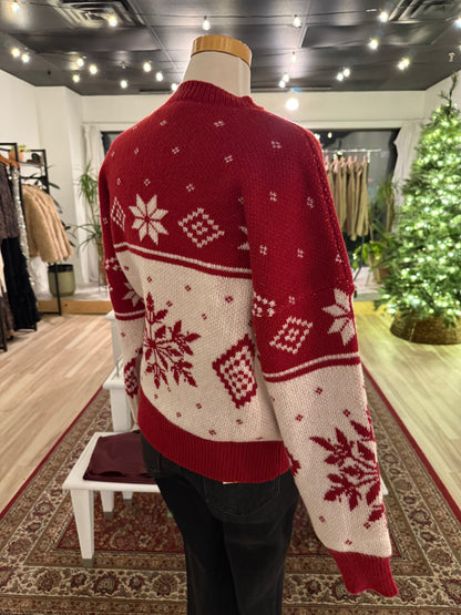 Red Fair Isle Sweater