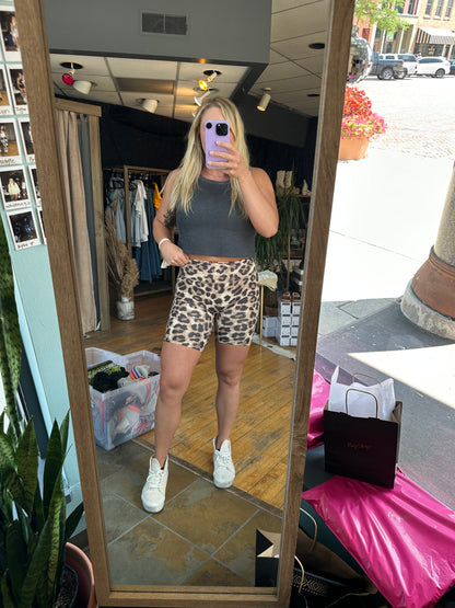 Leopard Biker Shorts